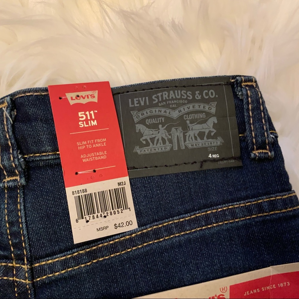 Levi’s 511 Slim Jeans - NWT- Boys Size 4 - Picture 14 of 16